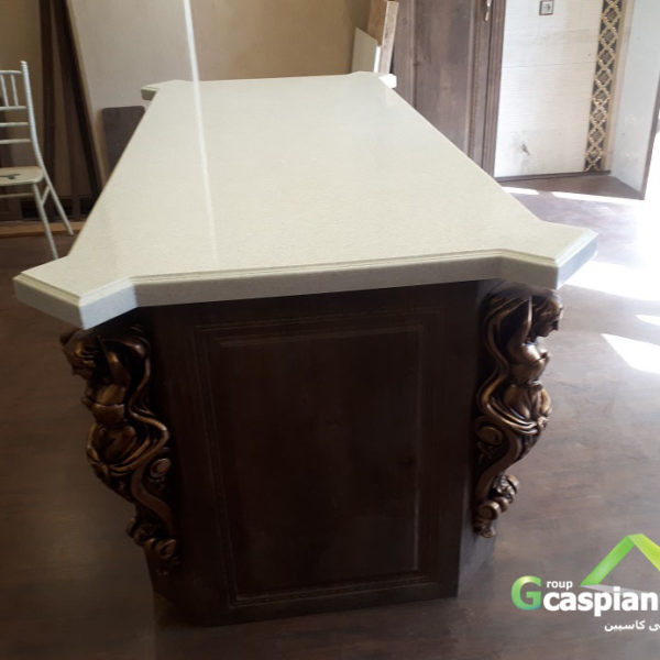 |کورين سياه|نمونه کار سنگ کورين پروژه نیاوران جناب نگارستانی کورین الجی | دکوراسيون کاسيپين | کورين و کوارتز کاسپين | کورين کاسپين | کوارتز کاسپين | سنگ کورين | سنگ کوارت|کورين مشکي |اجراي صفحات يکپارچه کورين مشکي بدون درز و خط| کد ۲۵۹ سندد کرم |کورین وسترمن |